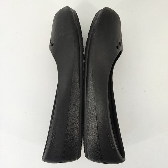 Crocs Women's Vintage Black Croslite Ballet Flats Size 7 - Picture 5 of 8